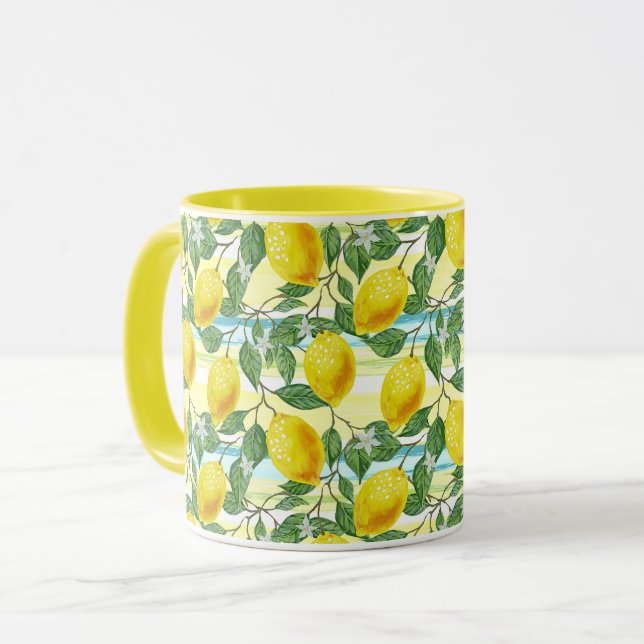 Mug Cute Hip Tropical Summer Lemon Fruit Motif (Devant gauche)