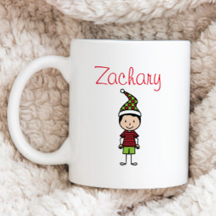 Mug Cute Holiday Hot Cocoa Nom Personnalisé Enfants