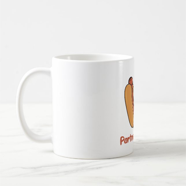 Mug Cute Hotdog et Mustard partenaires pour les couple (Gauche)