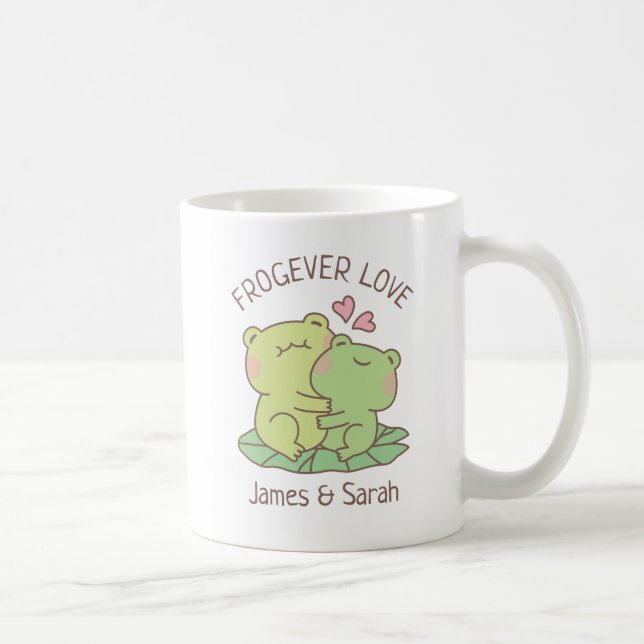 Mug Cute Hugging Grenouilles Frogever Love Valentines  (Droite)