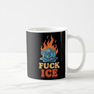 Mug Cute Ice Cube Sur Le Feu Manifestation De Glace Dé