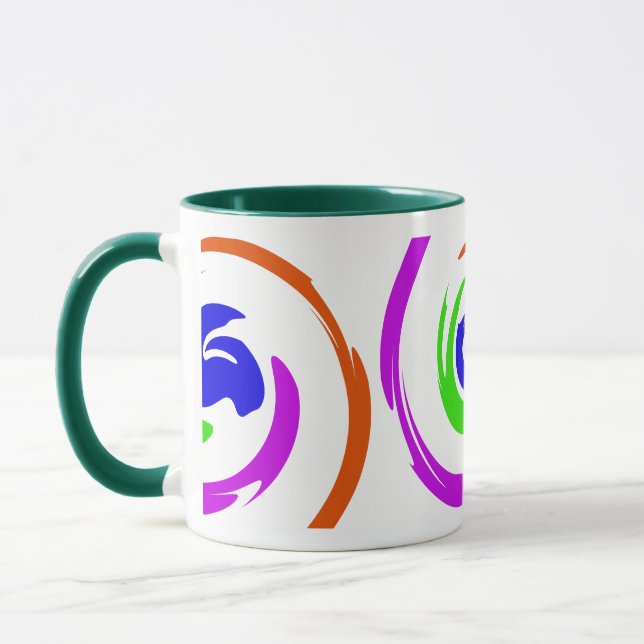 Mug Cute Inspirationnel Vibrant Colorful Art Abstrait (Gauche)