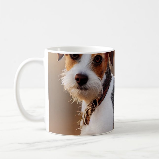 Mug Cute Jack Russel Terrier Chien Photo (Gauche)