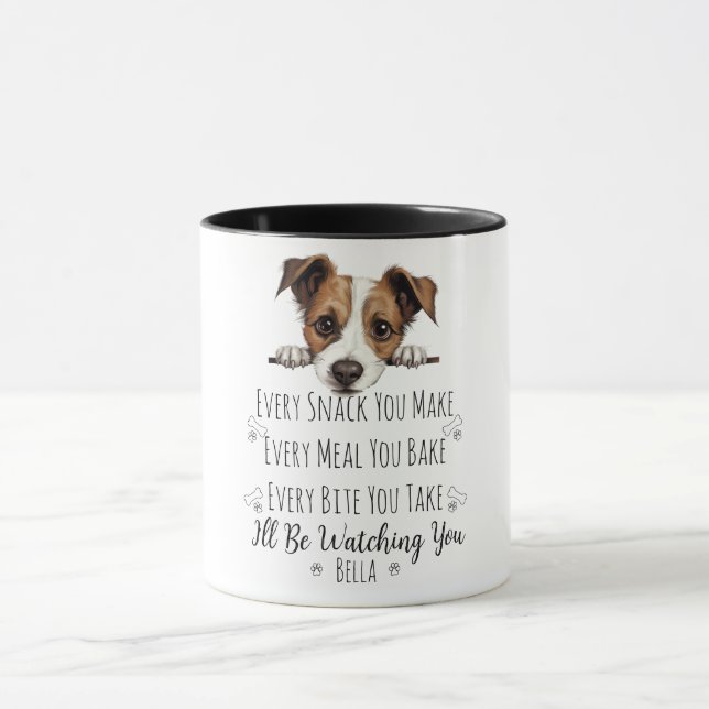 Mug Cute Jack Russell Chien drôle Personnalisé (Centre)
