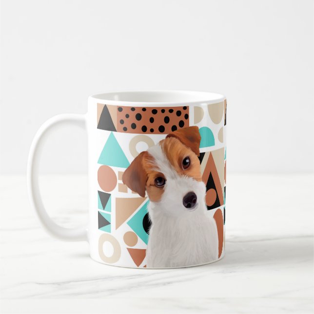 Mug Cute Jack Russell Terrier Face (Gauche)