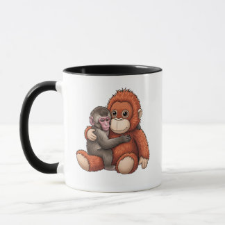 Mug Cute Japanese Macaque & Orangutan and Friend