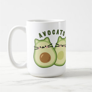 Mug Cute Kawaii Avocado Cat Mashup