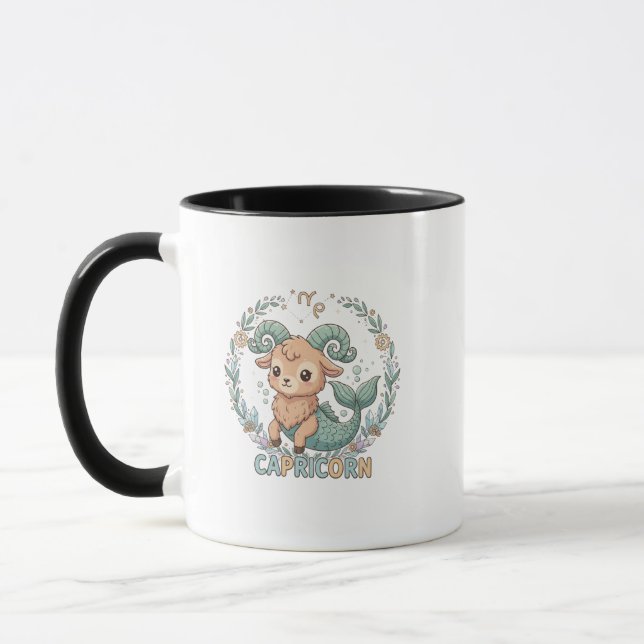 Mug Cute Kawaii Capricorn Zodiac Sign (Gauche)