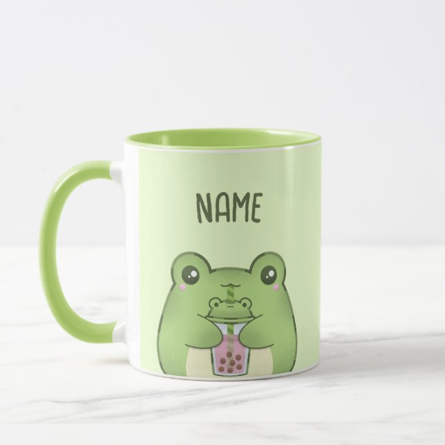 Mug Cute Kawaii Cartoon Frog Bubble Tea (Gauche)