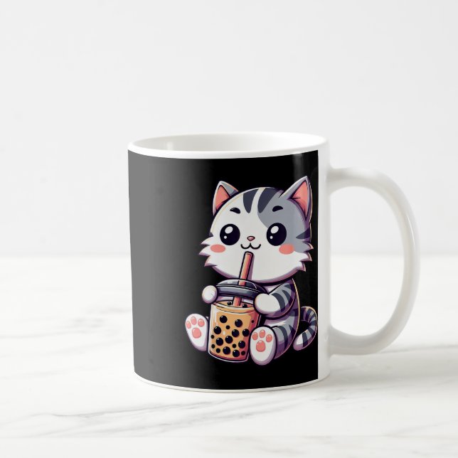 Mug Cute Kawaii Chat Boba Bubble Thé Lait Anime Neko K (Droite)
