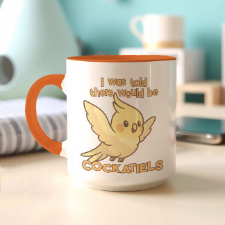 Mug Cute Kawaii Cockatiel Adorable Jaune Oiseau Animal