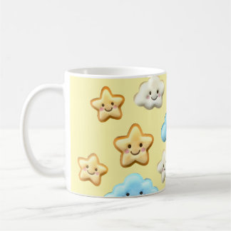 Mug Cute Kawaii Happy Clouds & Stars Pattern Baby