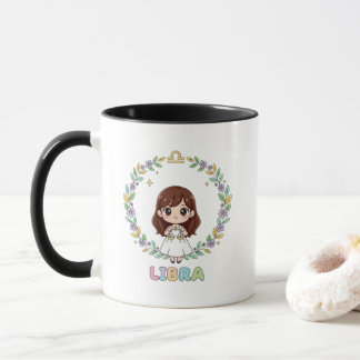 Mug Cute Kawaii Libra Zodiac Sign