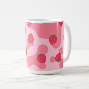 Mug Cute Kawaii Motif de la vache fraise