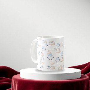 Mug Cute Kawaii Oiseaux et Guinéens Vibes Kawaii pour