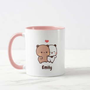 Mug Cute Kawaii Panda   Personnalisé Ajoutez votre nom