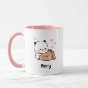 Mug Cute Kawaii Panda   Personnalisé Ajoutez votre nom
