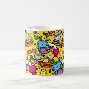 Mug Cute Kawaii Party Food Doodles Art par LeahG