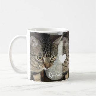 Mug Cute Kitten Trois Photo Nom du coeur Animaux de co