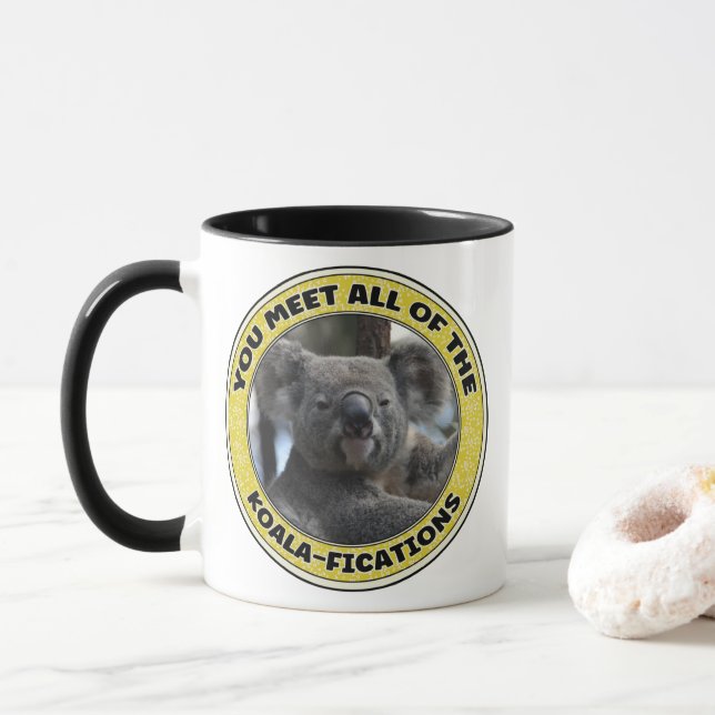 Mug Cute koala "joue sur les mots" (Avec donut)