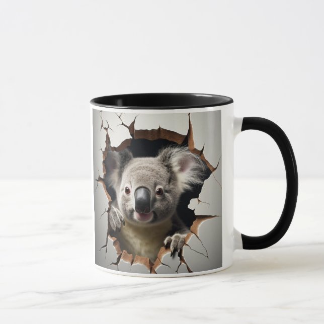 Mug Cute koala Ours à la paroi fissurée (Droite)