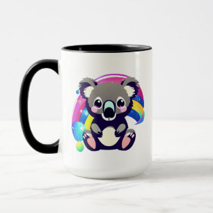 Mug Cute Koala Ours et arc-en-ciel Personnalisé