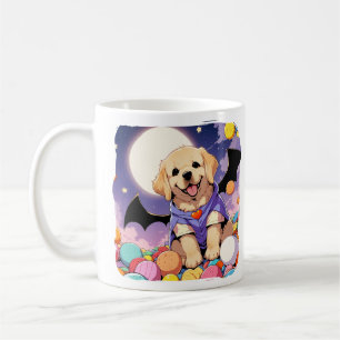 Mug Cute Labrador Retriever avec bonbon d'halloween
