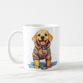 Mug Cute Labrador Retriever Rain Puddle