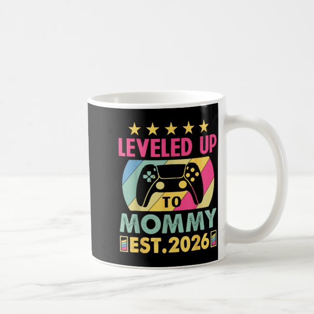 Mug Cute Leveled Up To Mommy 2026 Awesome Promoted To  (Droite)