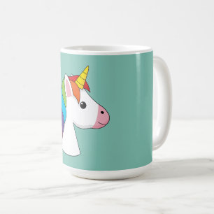 Mug Cute licorne magique avec cheveux colorés