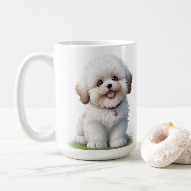 Mug Cute Little Shih Tzu Amoureux des chiens chiot (Avec donut)
