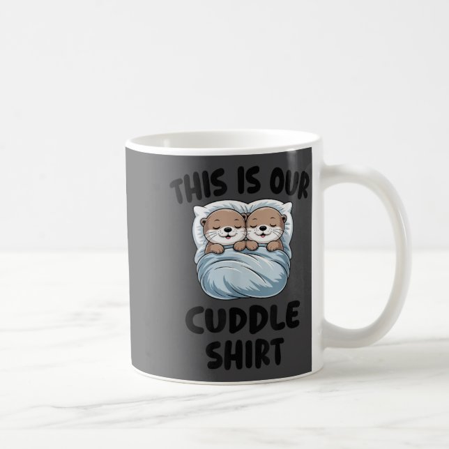 Mug Cute loutres câlinant c'est notre câlin  (Droite)