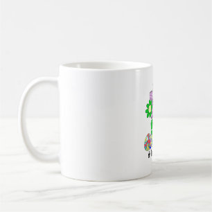 Mug Cute Love Enseignant Vie Pâques Gnome OEuf Chasse 
