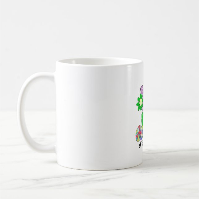 Mug Cute Love Enseignant Vie Pâques Gnome OEuf Chasse  (Gauche)