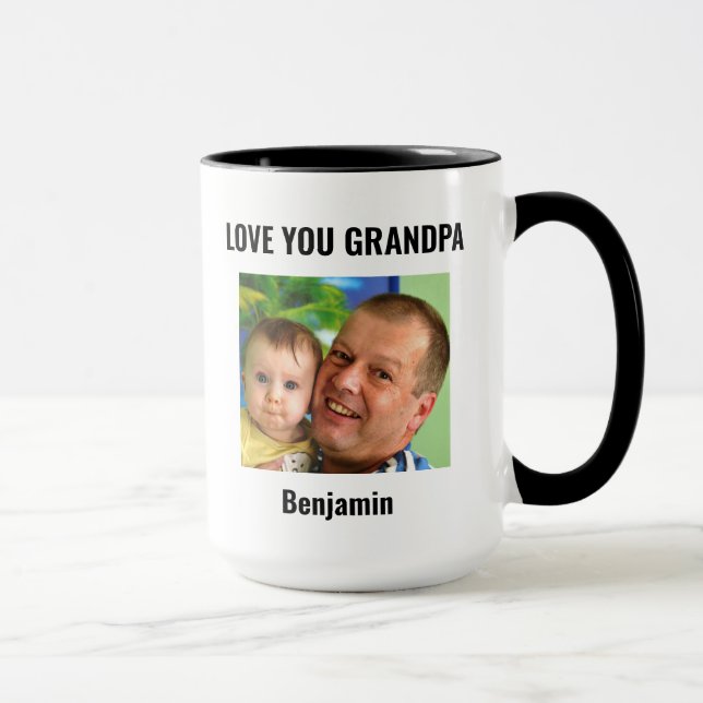 Mug Cute Love You Grandpa Éléments nutritifs Photo (Droite)