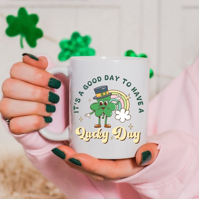 Mug Cute Lucky Clover Retro Rainbow – St. Paddy’s Day (Créateur téléchargé)