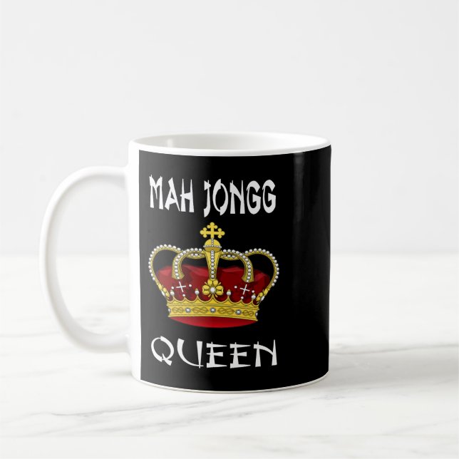 Mug Cute Mahjong Queen Fun Chinese Jewish Jeu vêtement (Gauche)