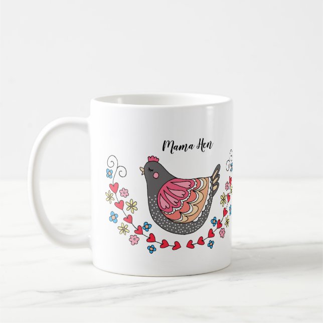 Mug Cute Mama Hen Mother Chicken Fun Fun Mère Gift (Gauche)