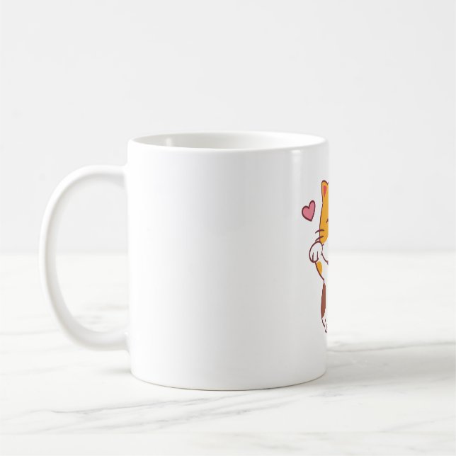 Mug Cute Maneki Neko Japonais Bonne Chat (Gauche)