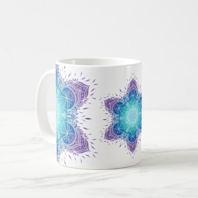Mug Cute Metatron's Cube mandala (Devant gauche)