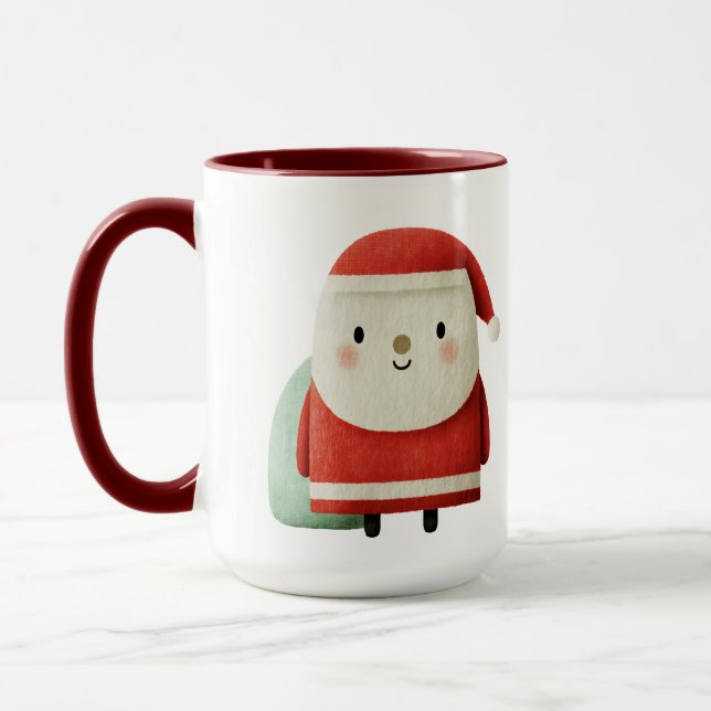 Mug Cute Minimalist Santa Claus (Gauche)