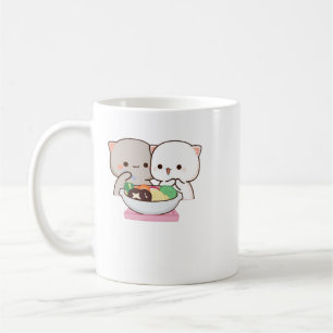 Mug Cute Mochi Peach Cat