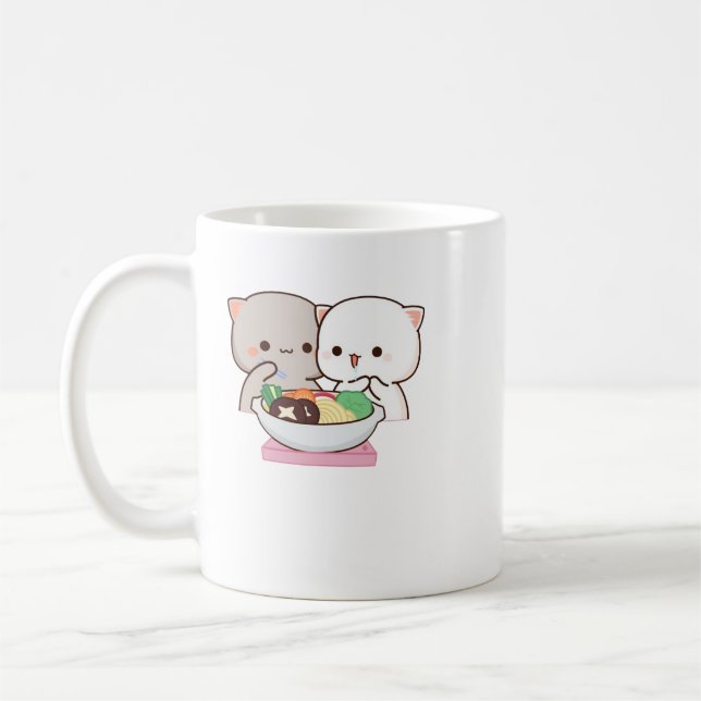 Mug Cute Mochi Peach Cat (Gauche)