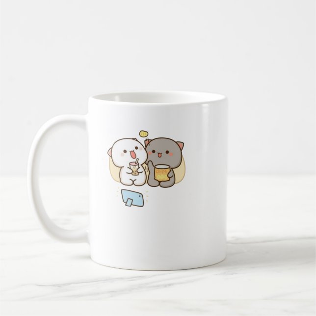 Mug Cute Mochi Peach Cat (Gauche)