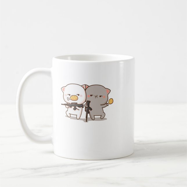 Mug Cute Mochi Peach Cat (Gauche)