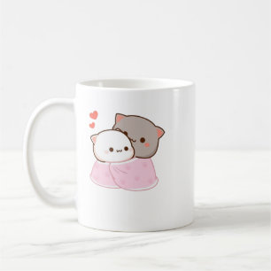 Mug Cute Mochi Peach Cat