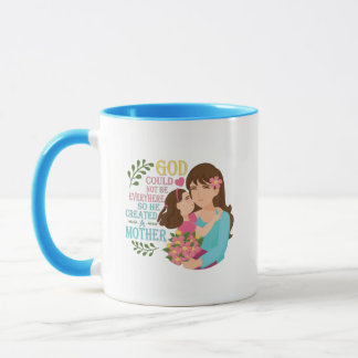Mug Cute Mom God art d'écriture 