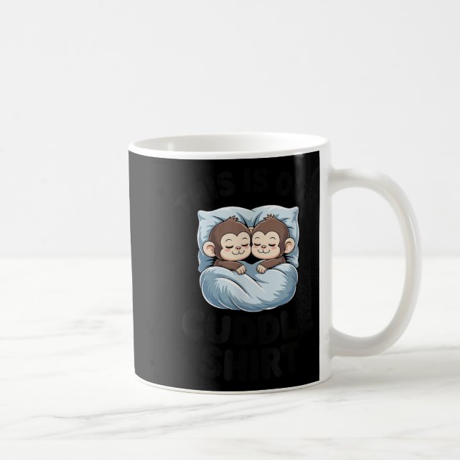 Mug Cute Monkeys Snuggle This Is Our Cuddle  (Droite)