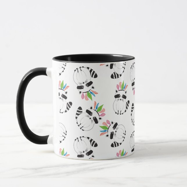 Mug Cute Motif Raccoons (Gauche)