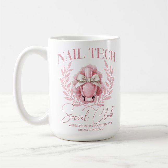 Mug Cute Nail tech Coquette Nail Polonais Social Club (Gauche)